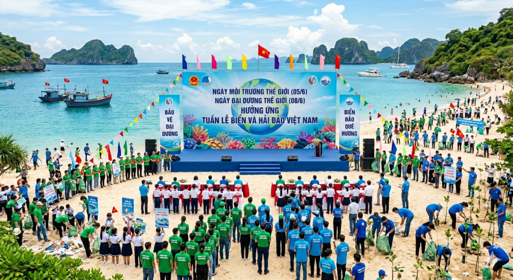 Ngày Môi trường thế giới (05/6), Ngày Đại dương thế giới (08/6) và Tuần lễ Biển và Hải đảo Việt Nam năm 2026